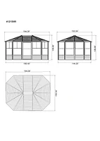 Florence Solarium Metal Roof 12'x15' Black