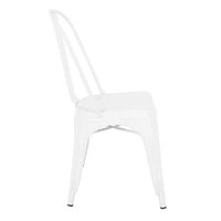 Tolix Roch dining chair in white, metal side chair