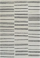 Tapis d'interieur abstrait Rug Branch Domus, creme noir, moderne - Salon, chambre, salle a manger et cuisine<br>