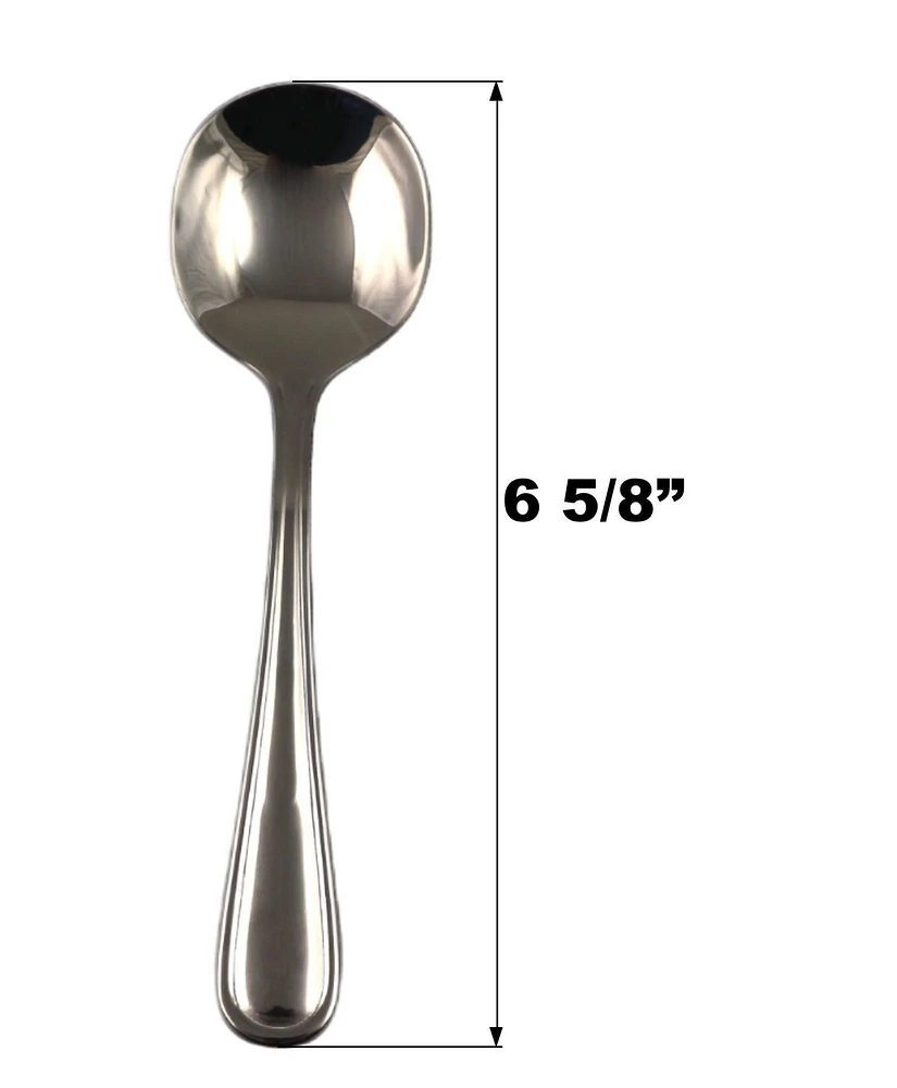 Mainstays Fleetline 3 Piece Stainless Steel Soup Spoon , Silver, MS Fleetline Soup Spoons