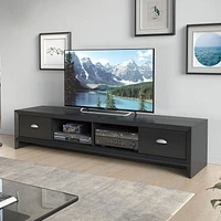 CorLiving Lakewood Modern Black Engineered Wood TV Stand with Drawers for TVs up to 85"