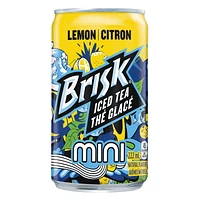 Brisk Lemon Iced Tea, 222mL Cans, 6 Pack