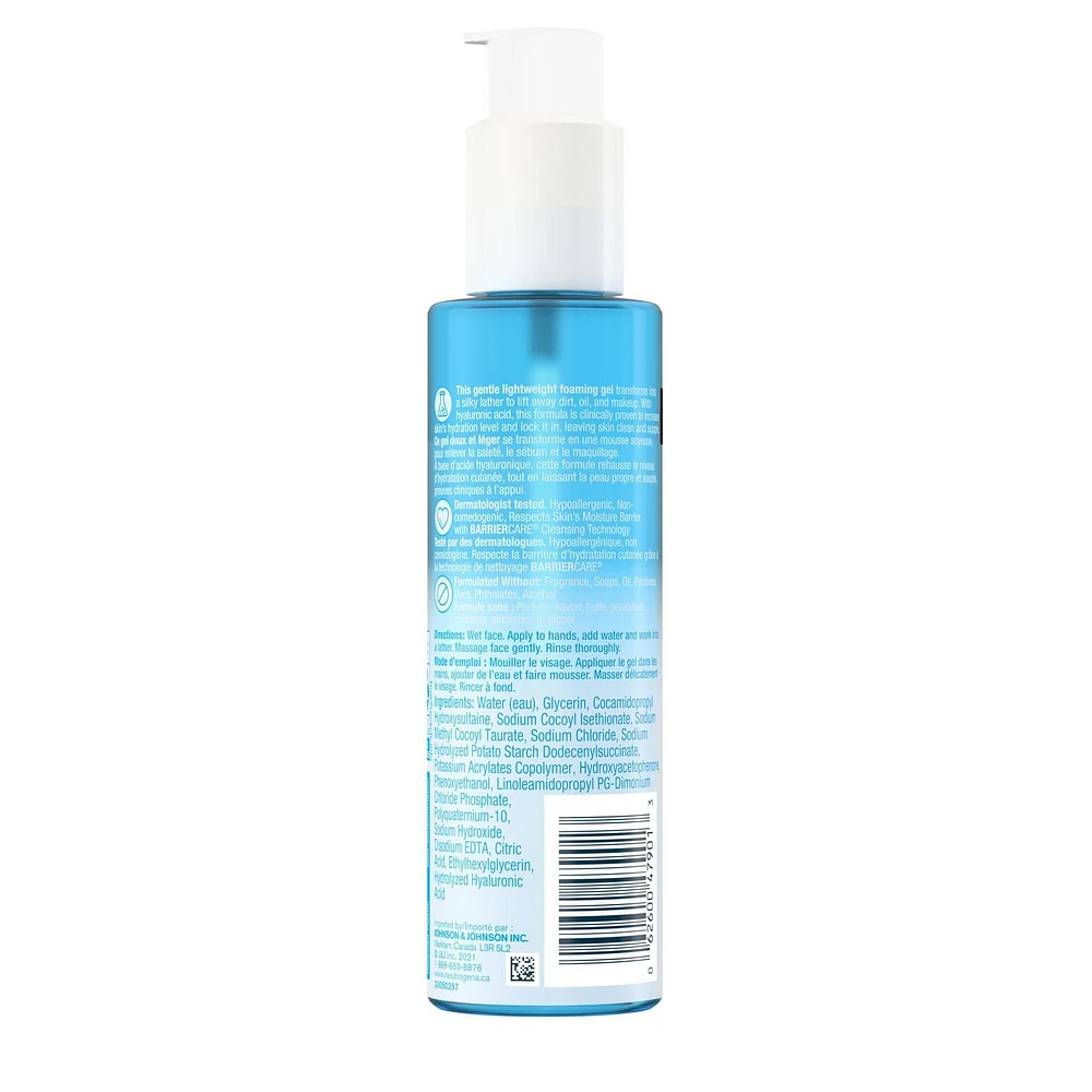 Gel nettoyant hydratant Neutrogena® Hydro Boost - Acide hyaluronique - Démaquillant et nettoyant pour le visage - Sans parfum