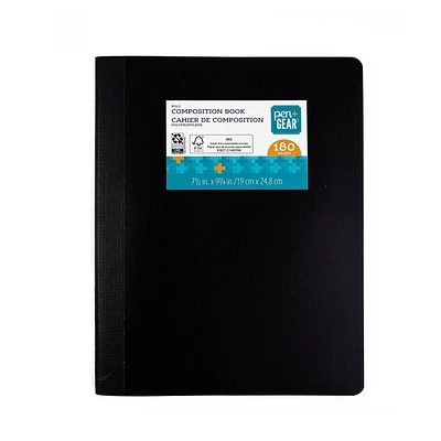 PEN+GEAR POLY 200PG COMP BOOK BLACK