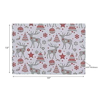 Set De Table En Coton Renne - Lot De 12