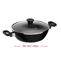 Maharaja Non-Stick Karahi with lid 26cm/ 3.4 QTS., 26cm / 10.25"