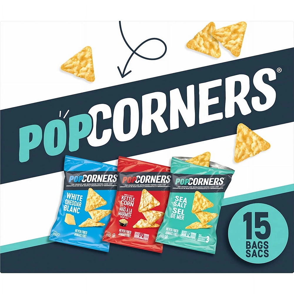 PopCorners Variety Pack flavoured popped-corn chips, 270GM
