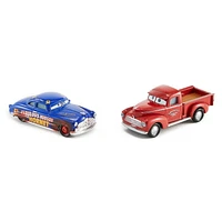 Disney/Pixar Les Bagnoles 3 - Coffret de 2 véhicules en métal moulé sous pression - Smokey Jeune et Hudson Hornet Piste de Terre