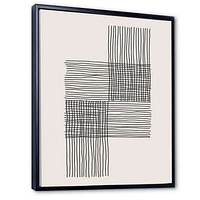 Designart Compositions Géométriques Minimales De Formes Élémentaires XIX ART MURAL À CADRE FLOTTÉ