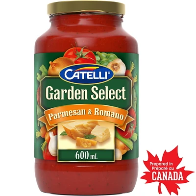 Catelli Garden Select Parmesan & Romano Flavoured Pasta Sauce, 600 mL Jar Catelli Garden Select Tomate parmesan Romano 600ML