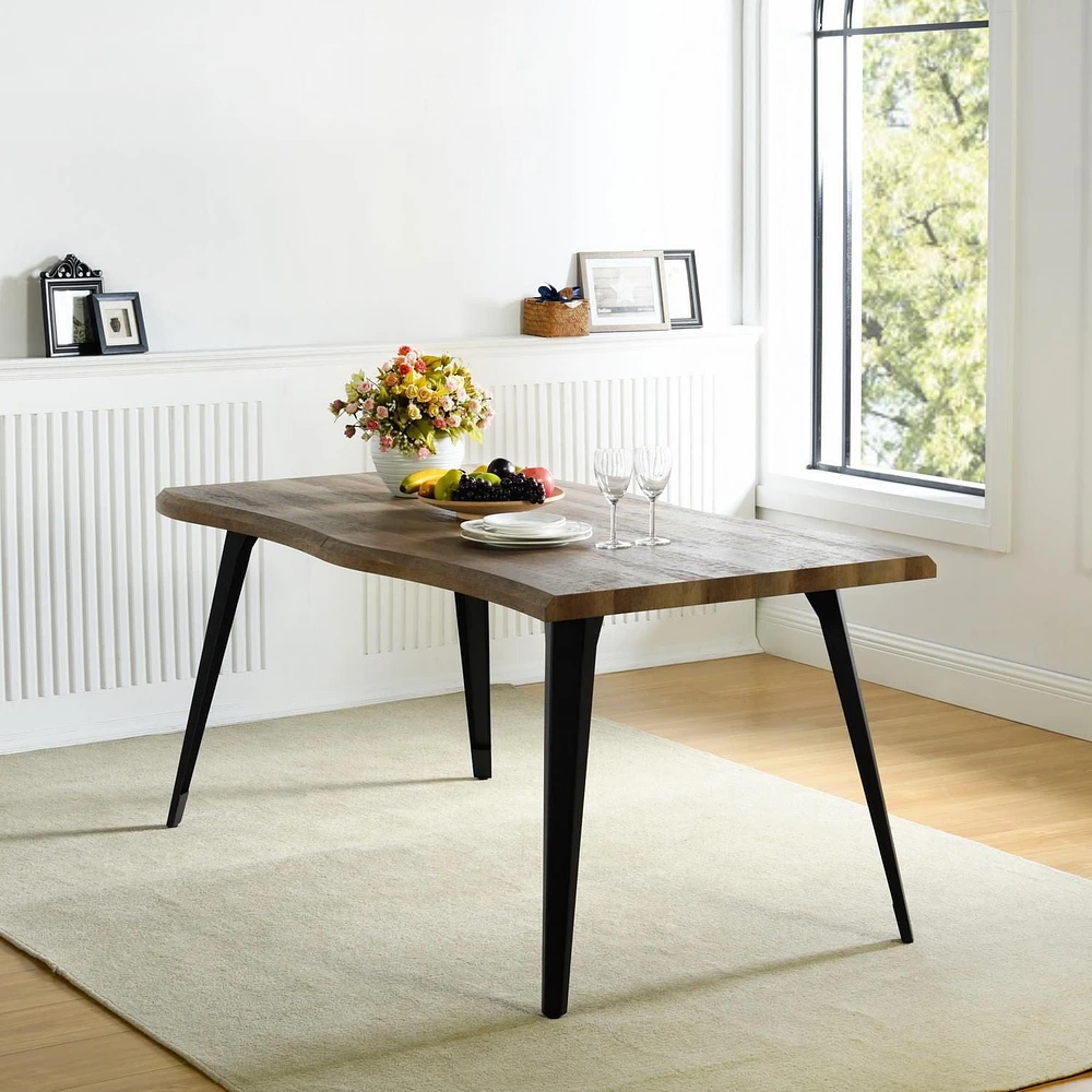 Ensemble de salle à manger 5 pièces Homy Casa - Table à manger rectangulaire de 63 pouces, 4 chaises d'appoint pivotantes et chaises de salle à manger rembourrées