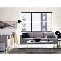 Lampe Simmon en structure en acier en noir
