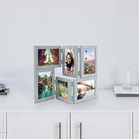Hometrends Ultima Multi Hinged Collage Frame, Faded Turquoise 17.40x12in, 17.40 x 12 inch