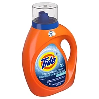 Détergent à lessive liquide Tide HE Turbo Clean en eau froide, parfum clean and fresh, 44 brassées, 1,8 L (63 oz liq.)