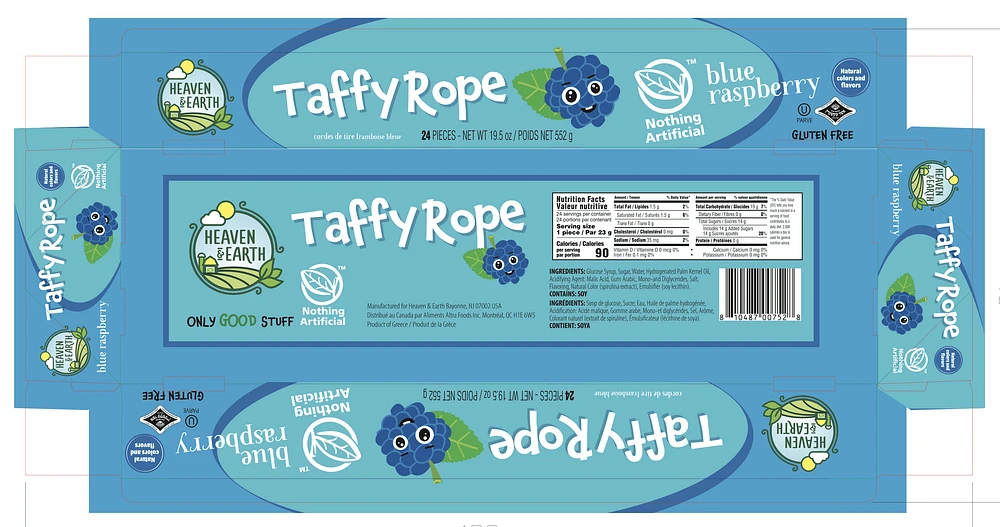 CHOCOLATE DARK, Taffy Ropes Blue Raspberry