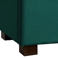 Asha Small Tufted Velvet Ottoman with Storage
