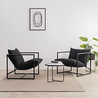 ZINUS Aidan Sling Fauteuil d'appoint avec cadre en métal avec rembourrage en mousse déchiquetée, garantie 1 an