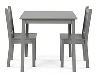 Humble Crew Kids Table and Chair Set (2 Chairs Included), Grey