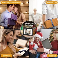 KODAK WiFi Digital Picture Frame, 10.1 Inch 1280 * 800 Resolution Touch Screen with 16GB Storage,Effortless to Set up,Share Video and Photos via E-Mail or App-Gift for Friends and Family(Grey Wood)