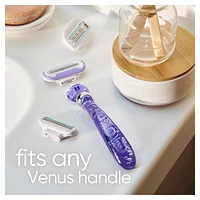 Rasoir Gillette Venus Doux Somptueux Twist pour femmes, manche de rasoir et de rechange