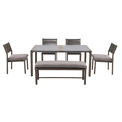 Ensemble table et chaises 6 pièces pour patio Tarren Better Homes & Gardens - Havane