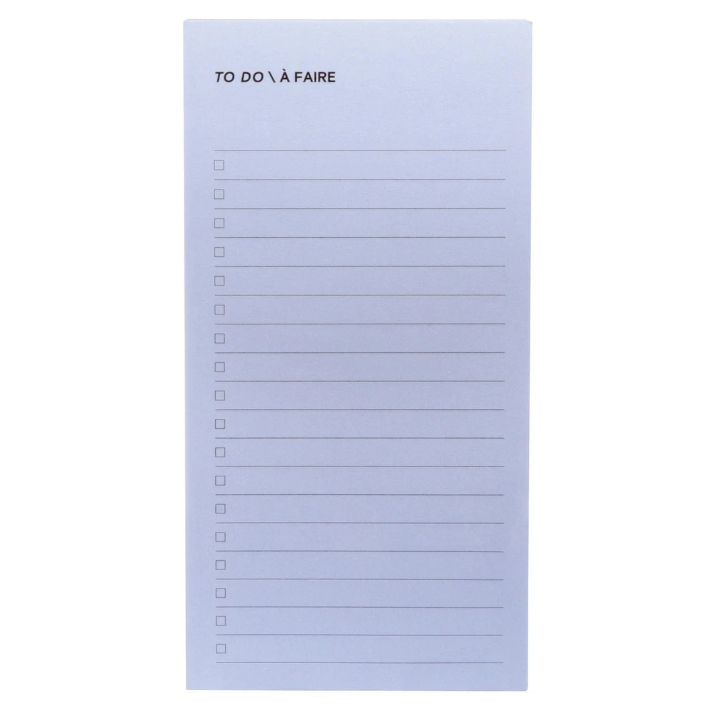 Post-it® Printed Notes, List Note, Blue, 2.9in x 5.7in (73mm x 144mm)