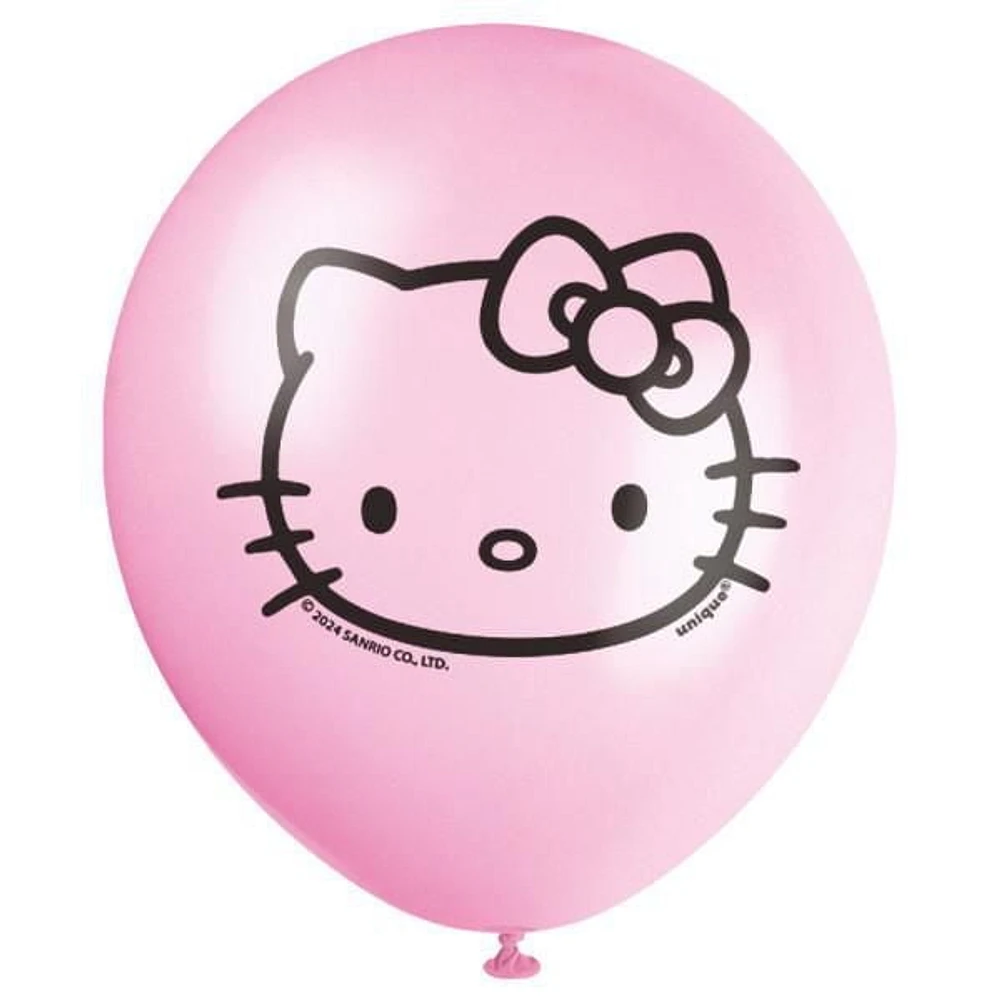 Ballons en latex assortis Hello Kitty de 12 po, 8 ct 4 couleurs, qualité hélium