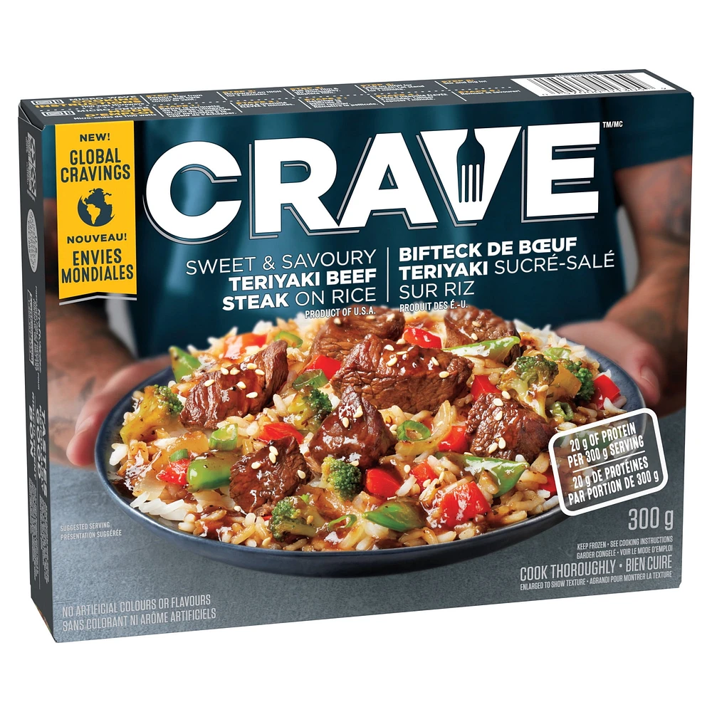 Steak De Bœuf Teriyaki Sucré Et Salé Sur Riz Surgelé, Boîte Steak De Bœuf Teriyaki Sucré Et Salé Sur Riz Surgelé, Boîte