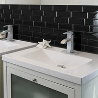 SMART TILES PEEL & STICK BACKSPLASH - METRO NERO - 4 Pieces 11.56 x 8.38