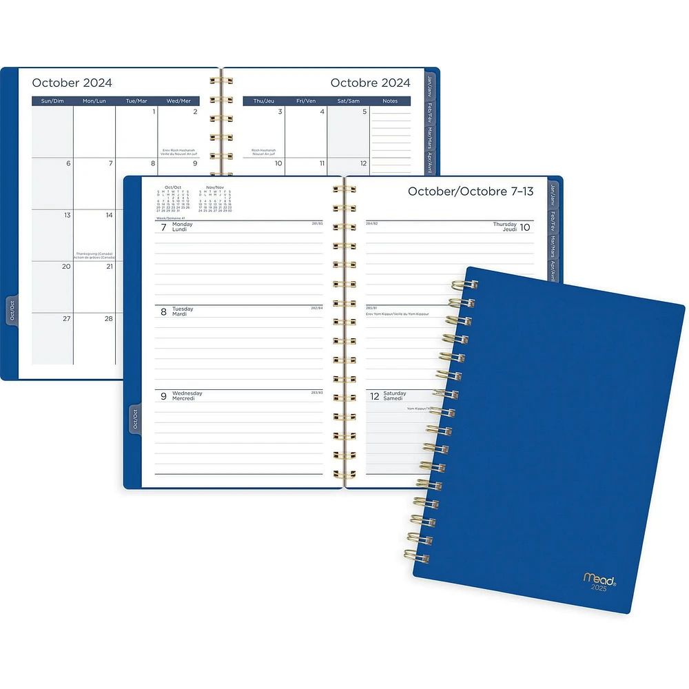 Mead Bleu Galactique petit agenda hebdomadaire/mensuel Planificateur