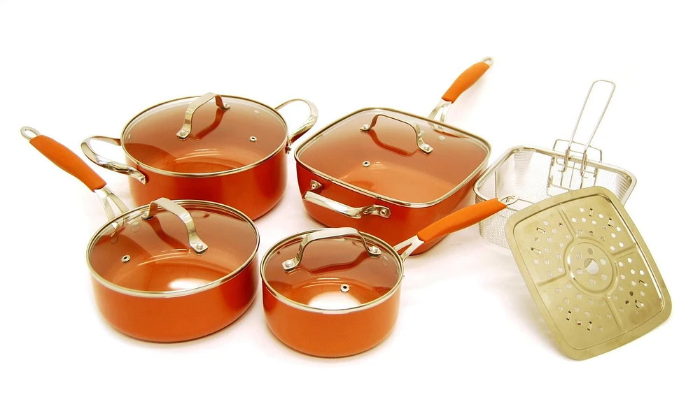 Starfrit EcoCopper Ensemble de cuisine 10-pièces Antiadhésif de céramique