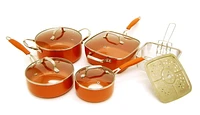 Starfrit EcoCopper Ensemble de cuisine 10-pièces Antiadhésif de céramique