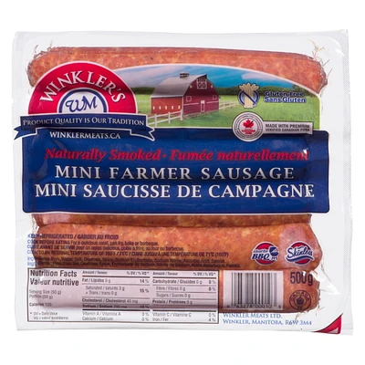 Winkler Meats 100641 Farmers Sausage Minis, 500 g