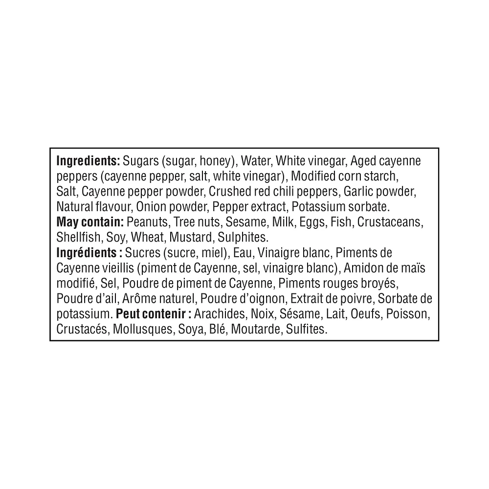 Sauce pour ailes aromatisée au miel piquant Série Recettes Secrètes Great Value 350 ml