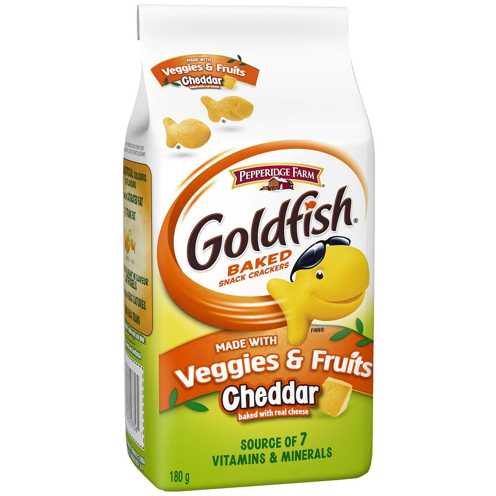 Goldfish Cheddar Crackers Veggie & Fruit Snack, 180 g