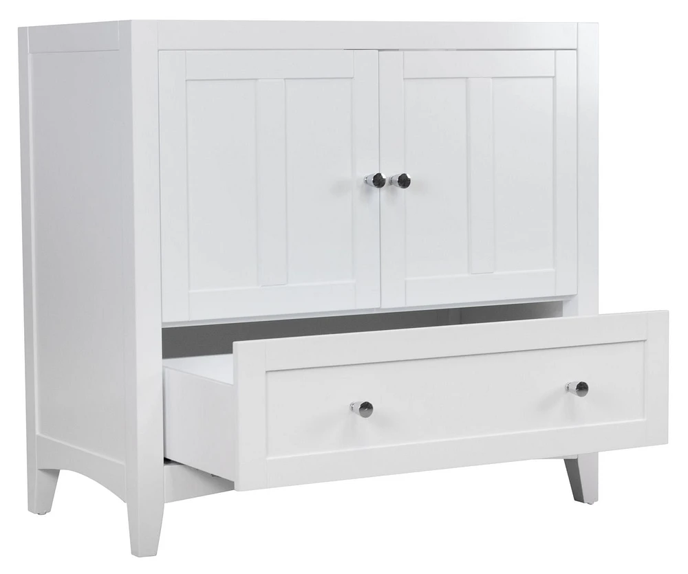 Imaginations Américaines  34.5 pouces W Vanity Base Blanc