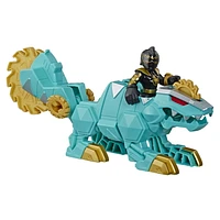 Playskool Heroes Power Rangers figurines de 7,5 cm Ranger noir et Dimetrozord