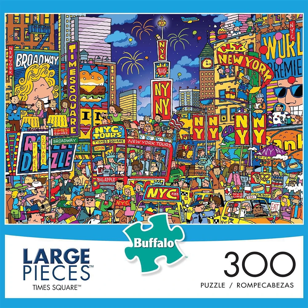Buffalo Games - Large Piece - Times Square - 300 Piece Jigsaw Puzzle