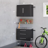 Prepac Armoire accrochable HangUps de 30 po (76 cm), ensemble A – 2 pièces