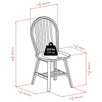 Table de salle à manger à abattant Mornay 5 pièces avec chaises