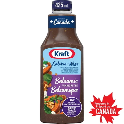 Vinaigrette Balsamique Calorie-Wise, Bouteille KRAFT VIN. C.WISE BALSAMIQUE 425