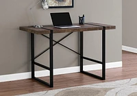 Monarch Specialties Bureau, Bureau À Domicile, Ordinateur Portable, 48"l, Travail, Métal, Stratifié, Brun, Noir, Contemporain, Moderne