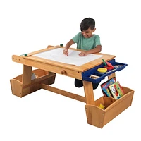 KidKraft Table d'activités artistiques avec barres de séchage et rangements