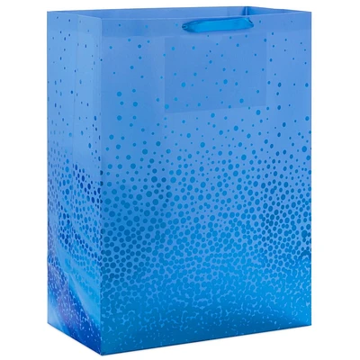 Hallmark 20" Gift Bag–Blue Foil Ombré Dots