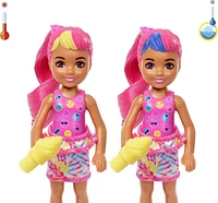 Barbie Color Reveal Chelsea, poupée, 6 surprises, Tie-Dye Fluo