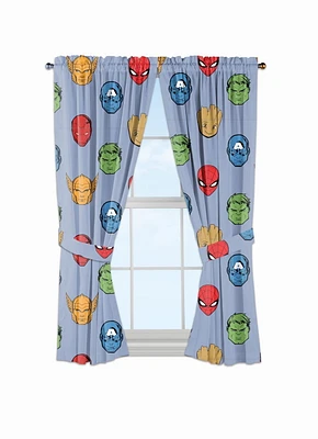 Marvel Avengers 100% Polyester Rideaux Opaque pour la Chambre, Lot de 2