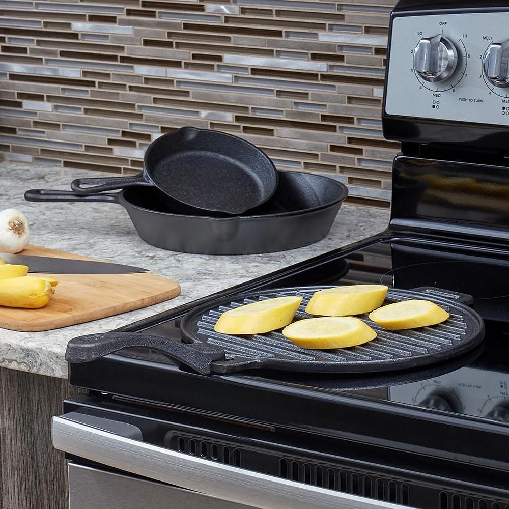 Home Basics Ensemble de cuisine en fonte 4 pièces