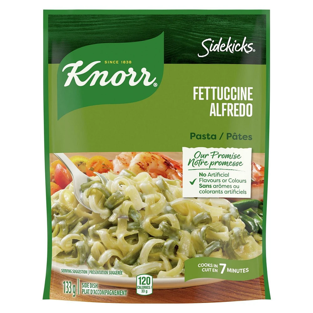 Knorr Sidekicks Fettuccine Alfredo Pasta Side Dish, 133 g Side Dish