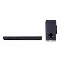 LG SQC1 Sound Bar, 2.1 channel, 160W, Bluetooth Streaming, Wireless Subwoofer, USB, Optical.