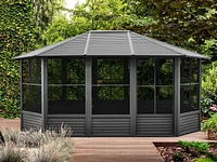 Florence Solarium Metal Roof 12'x15' Black
